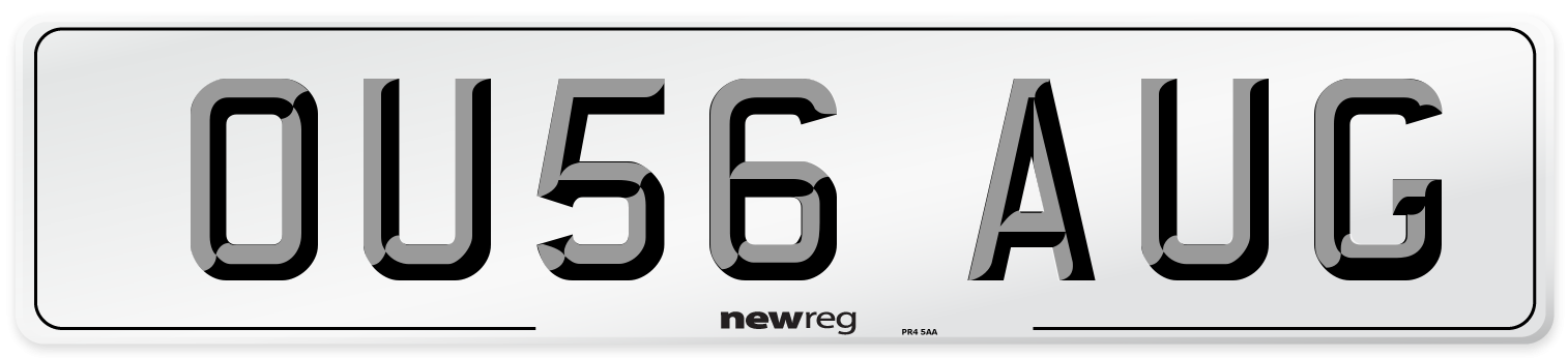 OU56 AUG Number Plate from New Reg